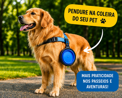 Comedouro e Bebedouro Retrátil Silicone Atóxico para Cães e Gatos