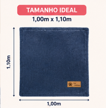 Manta Pet Quentinha 1,00x1,10m para Cães e Gatos | Cobertor Macio Premium para Inverno