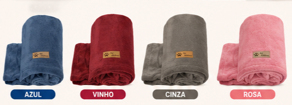 Manta Pet Quentinha 1,00x1,10m para Cães e Gatos | Cobertor Macio Premium para Inverno