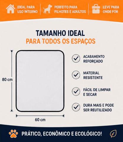 Kit 5 Tapetes Higiênicos Laváveis para Cães | Super Absorvente, Reutilizável e Antivazamento